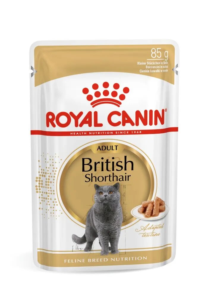 Royal Canin British Shorthair Adult hrană umedă pisici (în sos) bax 85g x 12buc