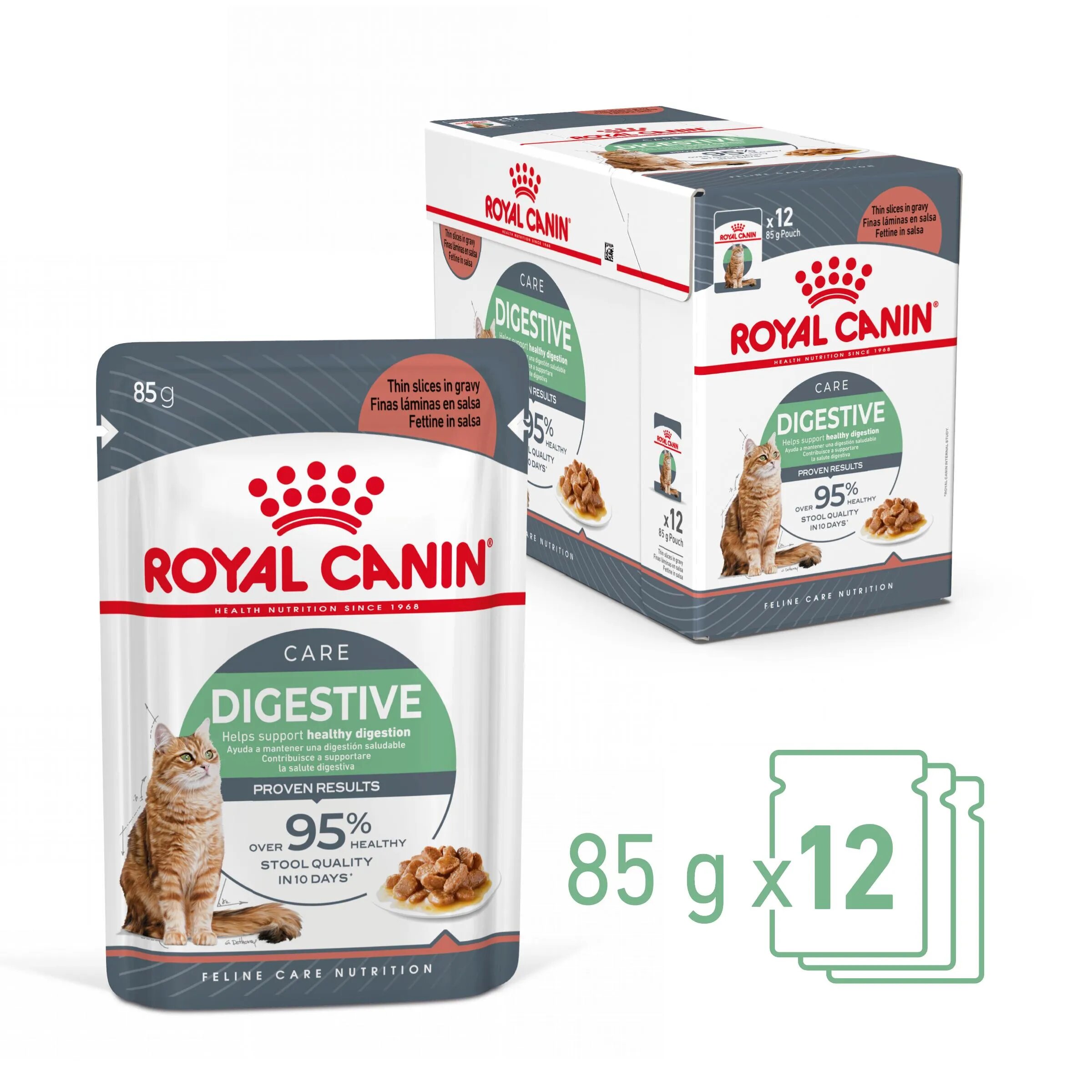 Royal Canin Digest Sensitive Care Adult hrană umedă pisici confort digestiv (în sos) bax 85g x 12buc