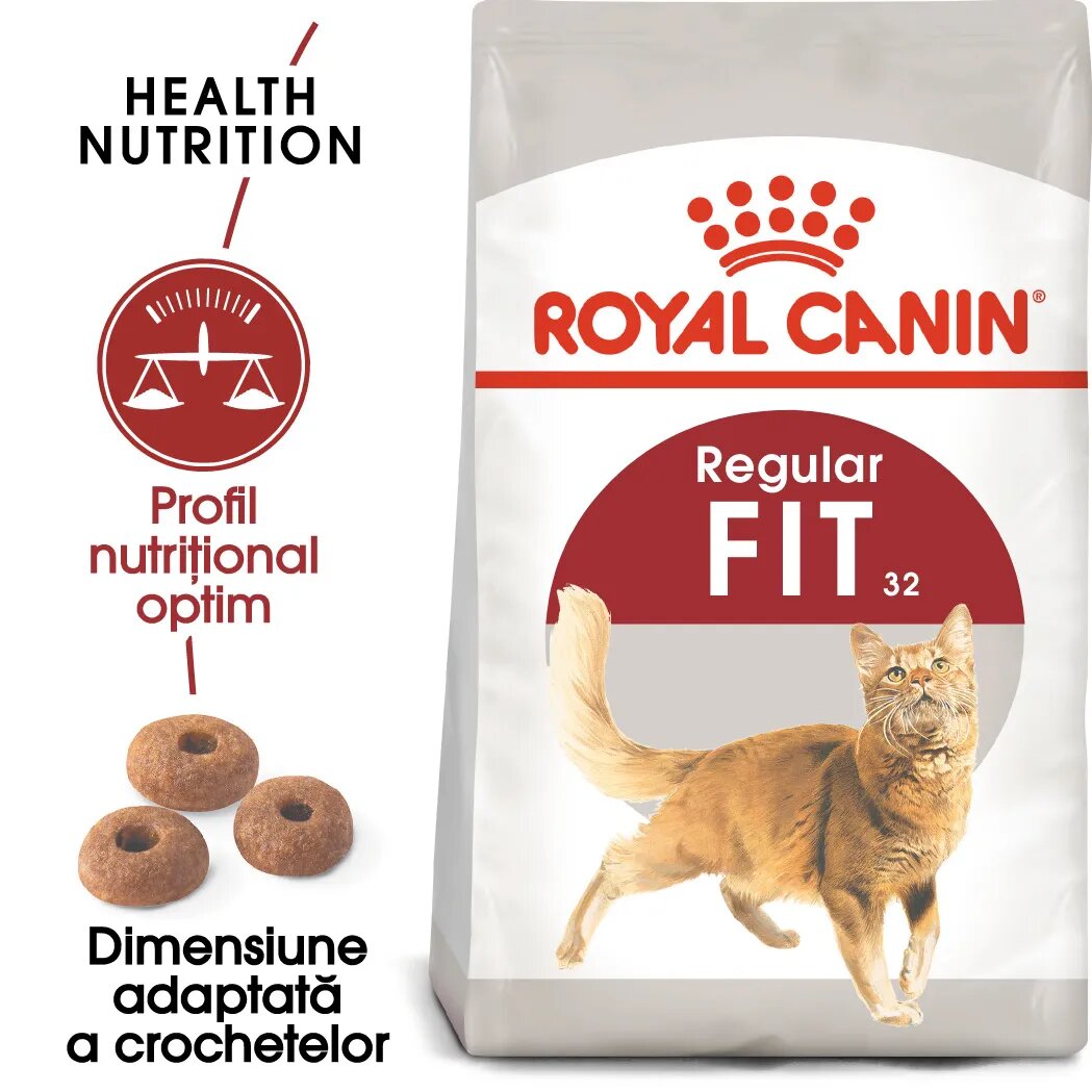 Royal Canin Fit32 Adult hrană uscată pisici activitate fizică moderată 10+2kg GRATUIT