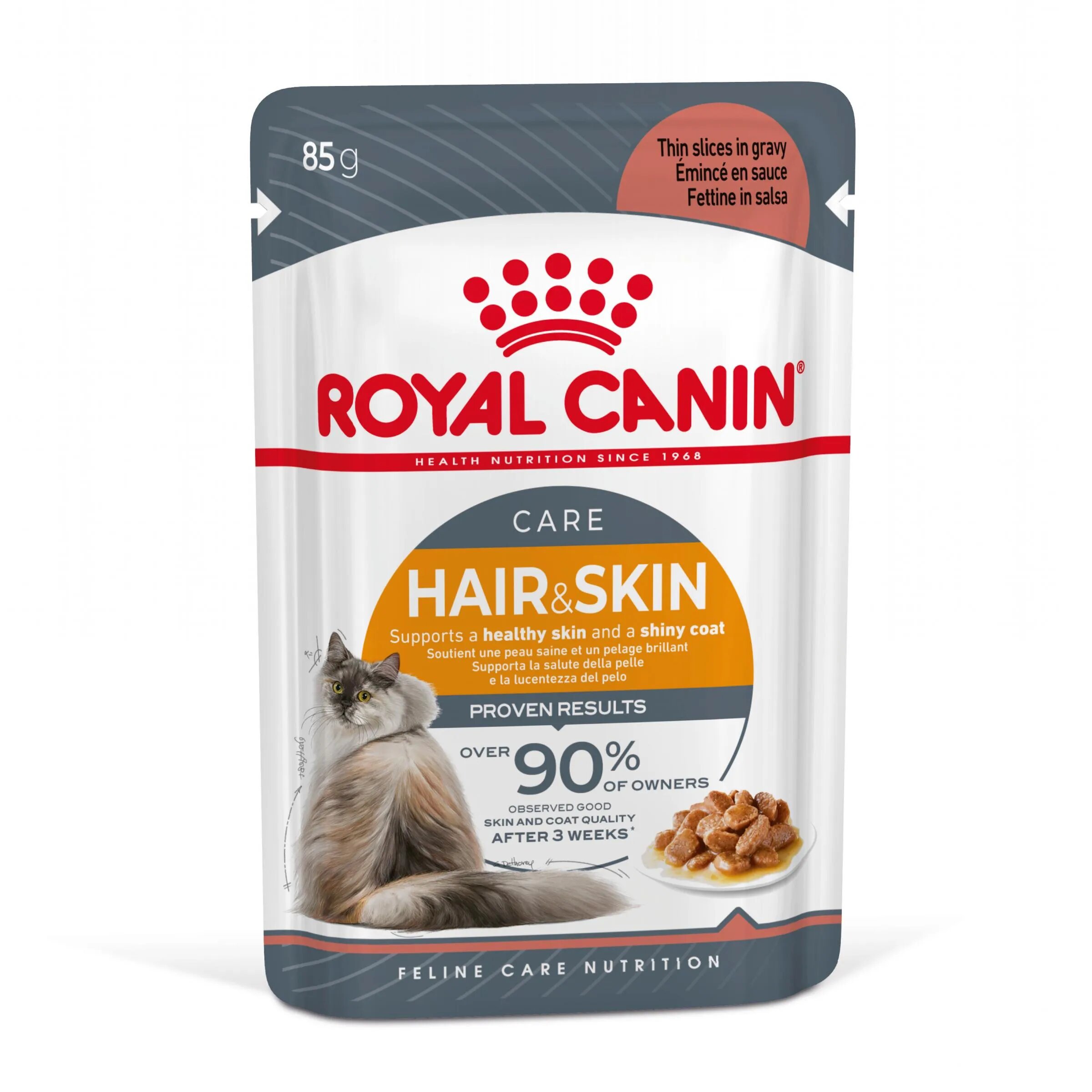 Royal Canin Hair & Skin Care Adult hrană umedă pisici piele & blană (în sos) 85g