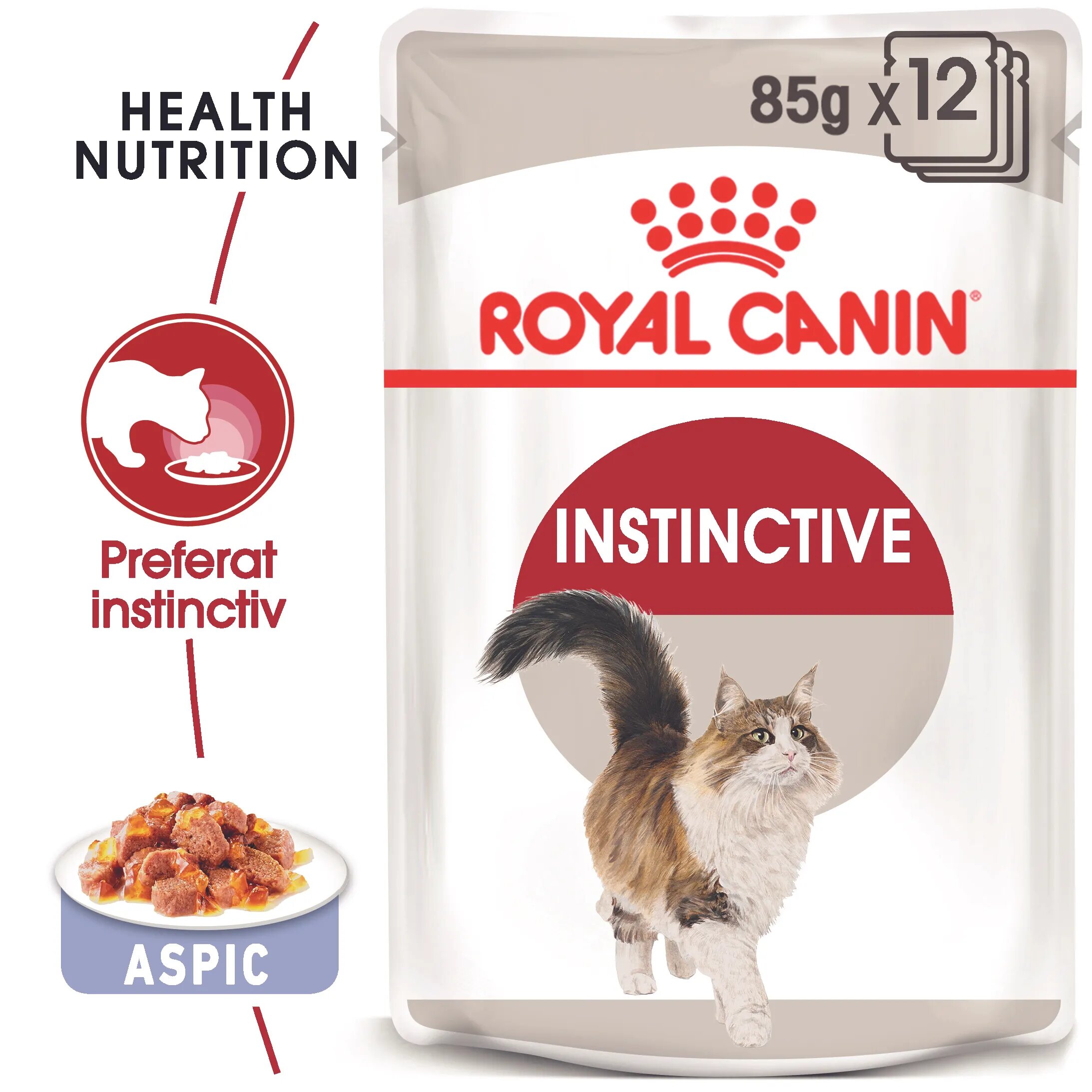 Royal Canin Instinctive Adult hrană umedă pisici (în aspic) bax 85g x 12buc