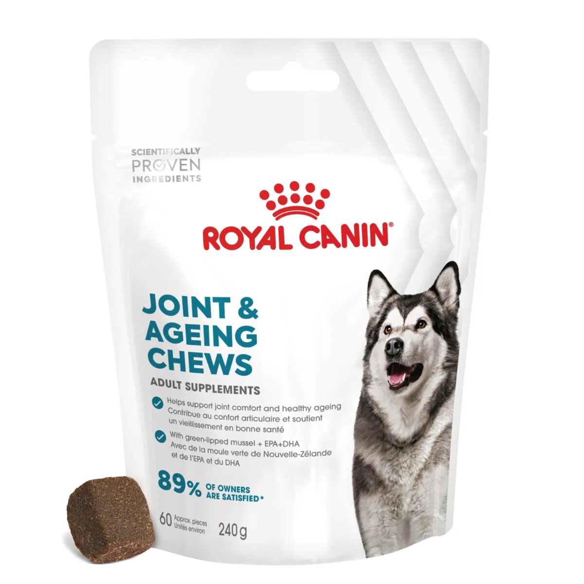 Royal Canin Joint & Ageing Chews Adult Supplements punguță recompense funcționale câini sistem articular 240g