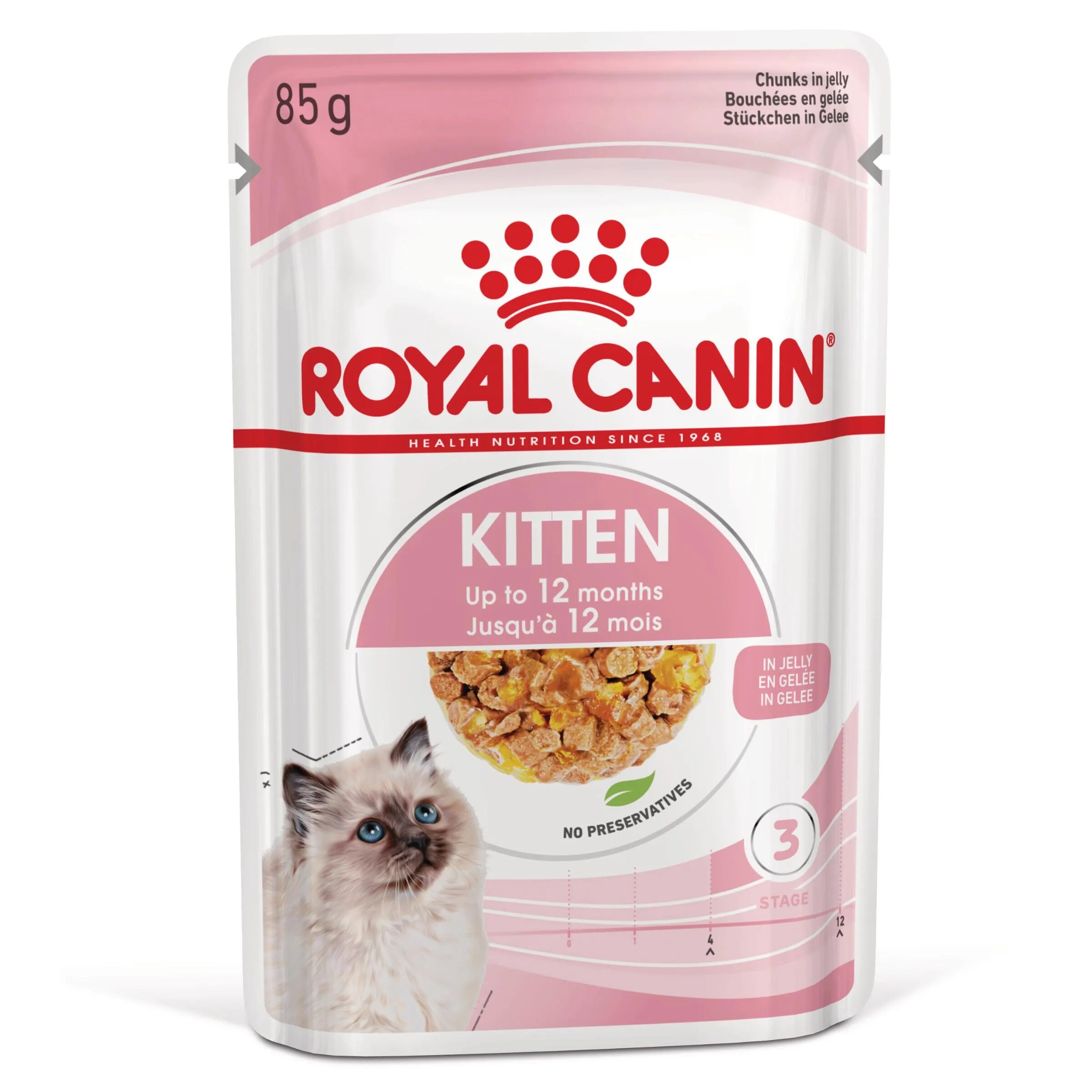 Royal Canin Kitten hrană umedă pisici (în aspic) 85g