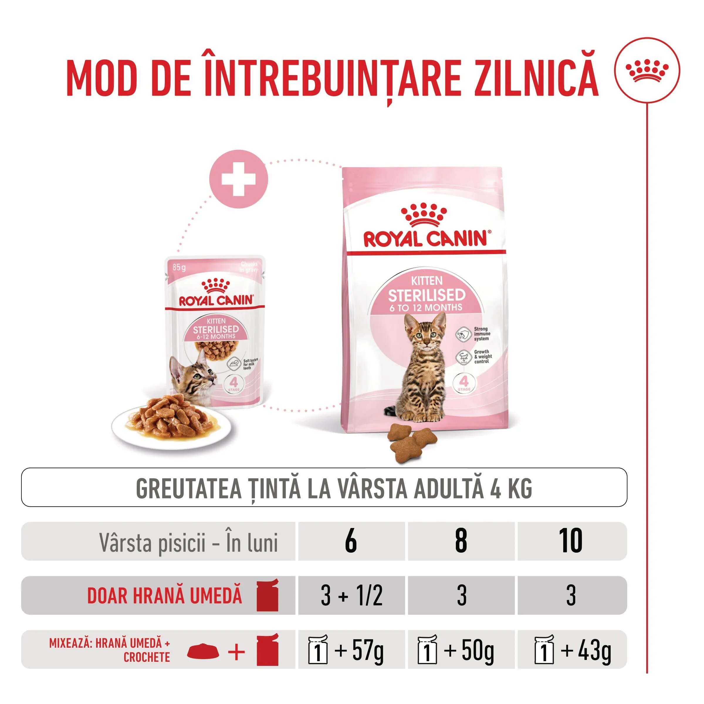 Royal Canin Kitten Sterilised hrană umedă pisici sterilizate junior (în sos) bax 85g x 12buc