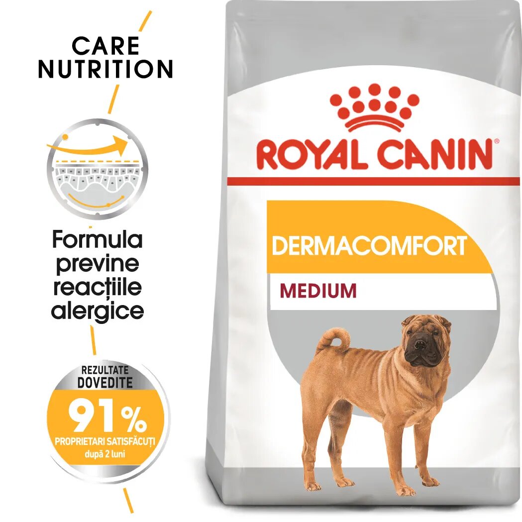 Royal Canin Medium Dermacomfort hrană uscată câini prevenirea iritațiilor pielii 12kg