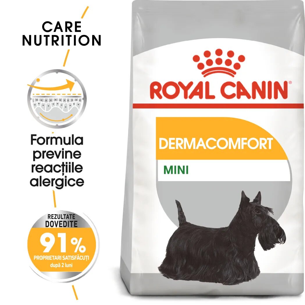 Royal Canin Mini Dermacomfort hrană uscată câini prevenirea iritațiilor pielii 8kg