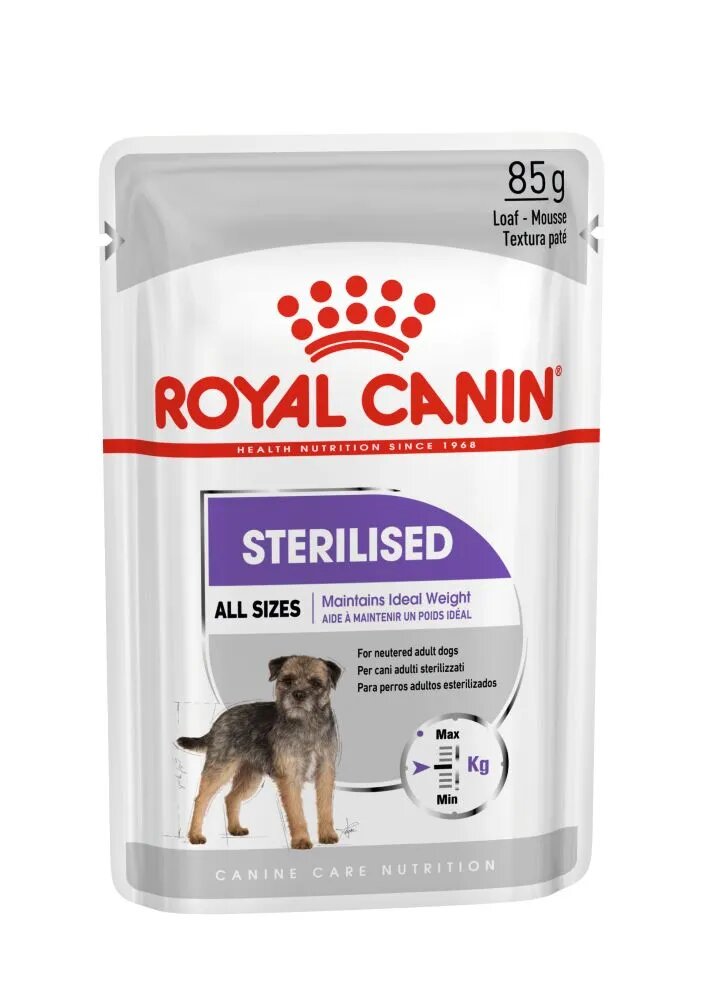 Royal Canin Sterilised Adult hrană umedă câini sterilizați (pate) bax 85g x 12buc