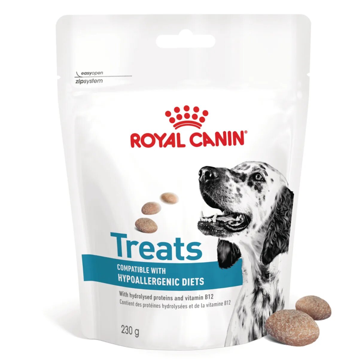 ROYAL CANIN VETERINARY DIET Hypoallergenic Treats punguță recompense funcționale câini alergii 230g