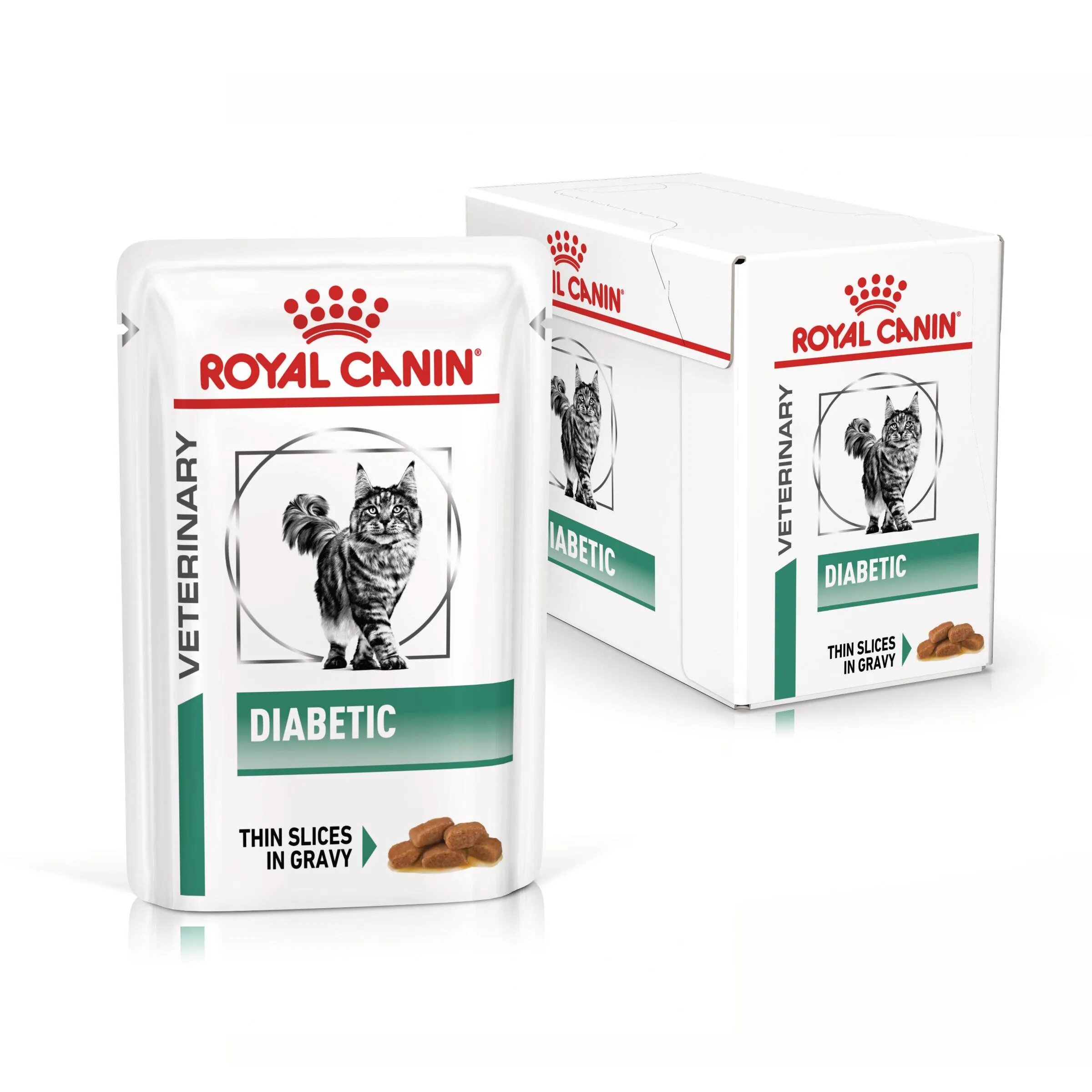 ROYAL CANIN VETERINARY DIET ROYAL CANIN VD Diabetic dietă veterinară plic hrană umedă pisici diabet (în sos) bax 85g x 12buc