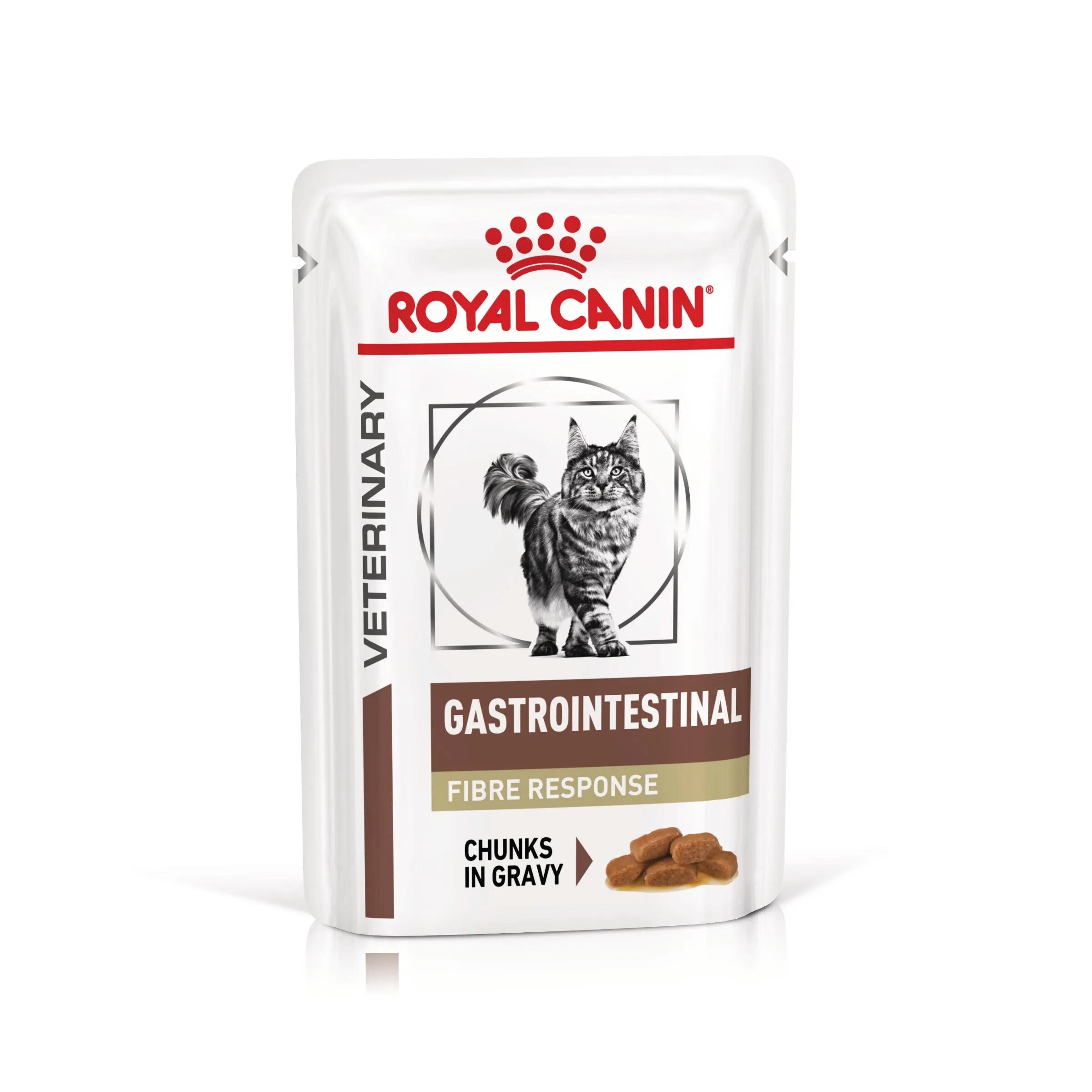ROYAL CANIN VETERINARY DIET ROYAL CANIN VD Gastrointestinal Fibre Response dietă veterinară plic hrană umedă pisici sistem digestiv (în sos) bax 85g x 12buc