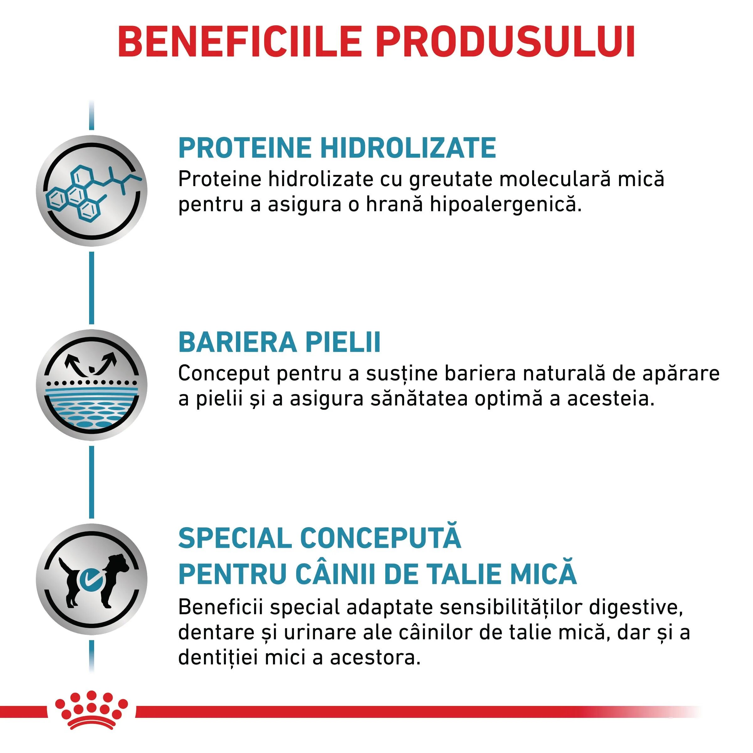 ROYAL CANIN VETERINARY DIET ROYAL CANIN VD Hypoallergenic Small Dog XS-S dietă veterinară hrană uscată câini alergii alimentare 1kg