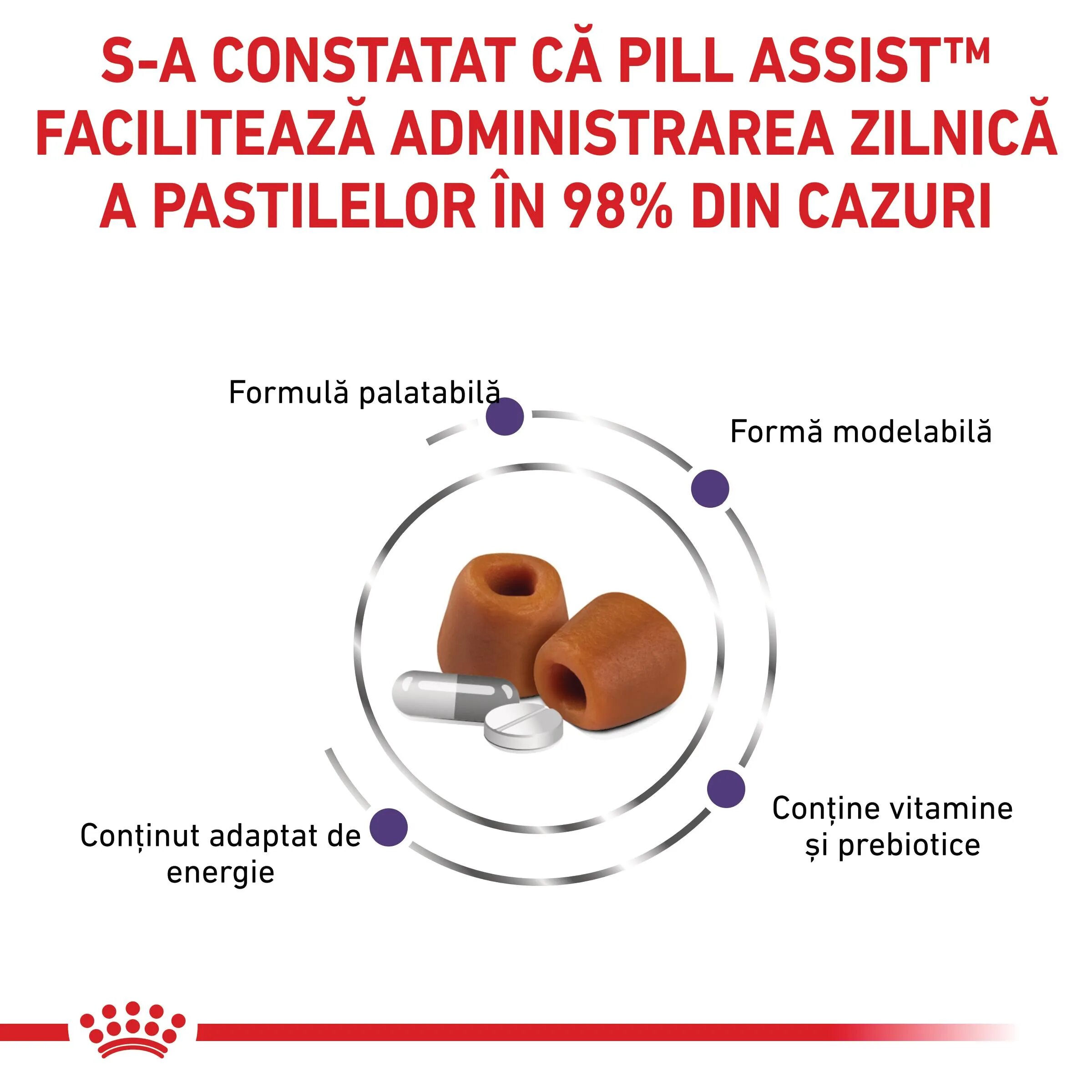 ROYAL CANIN VETERINARY DIET ROYAL CANIN VD Pill Assist Small Dog dietă veterinară câini 90g