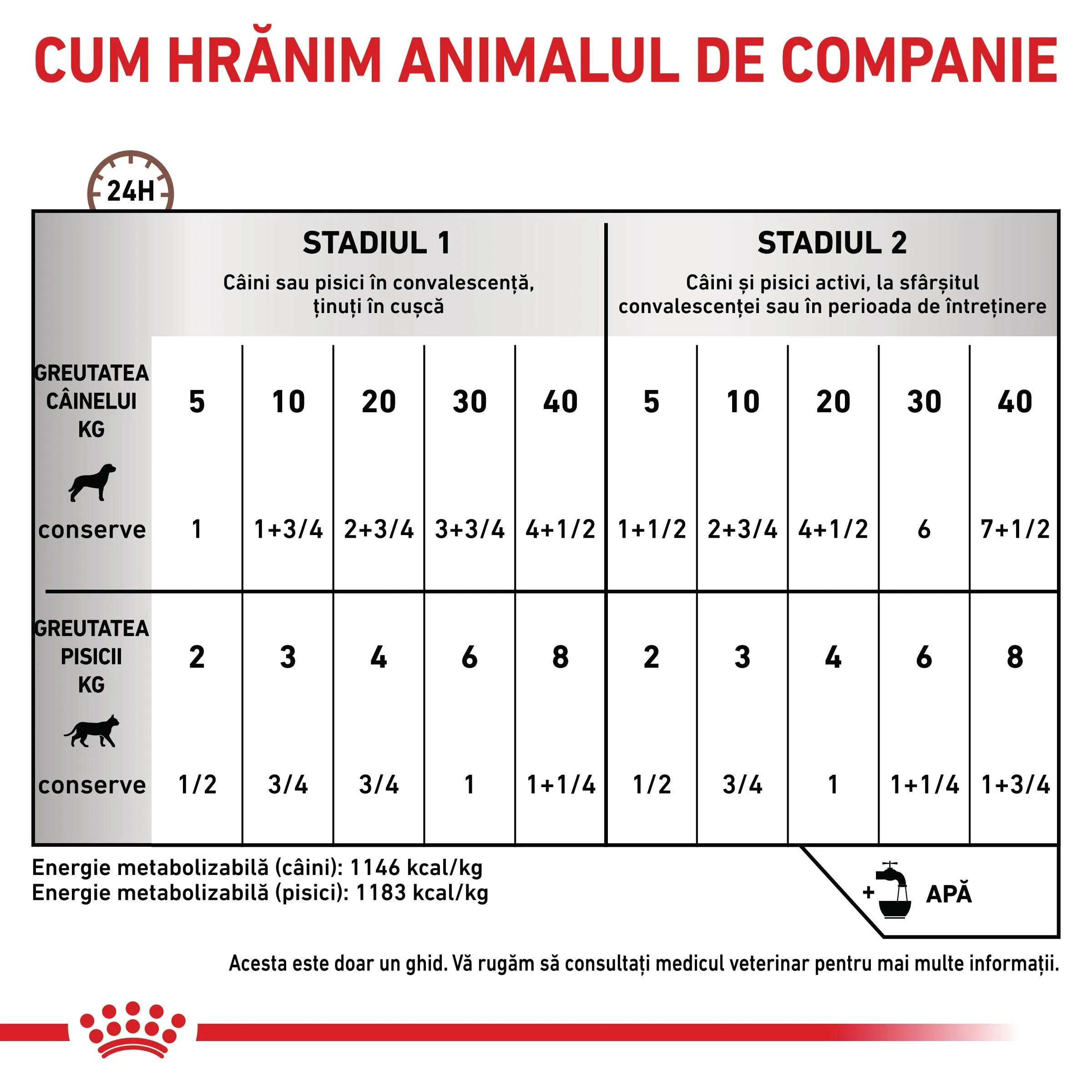 ROYAL CANIN VETERINARY DIET ROYAL CANIN VD Recovery Cat/Dog XS-XL dietă veterinară conservă hrană umedă câini și pisici convalescență (mousse) 195g