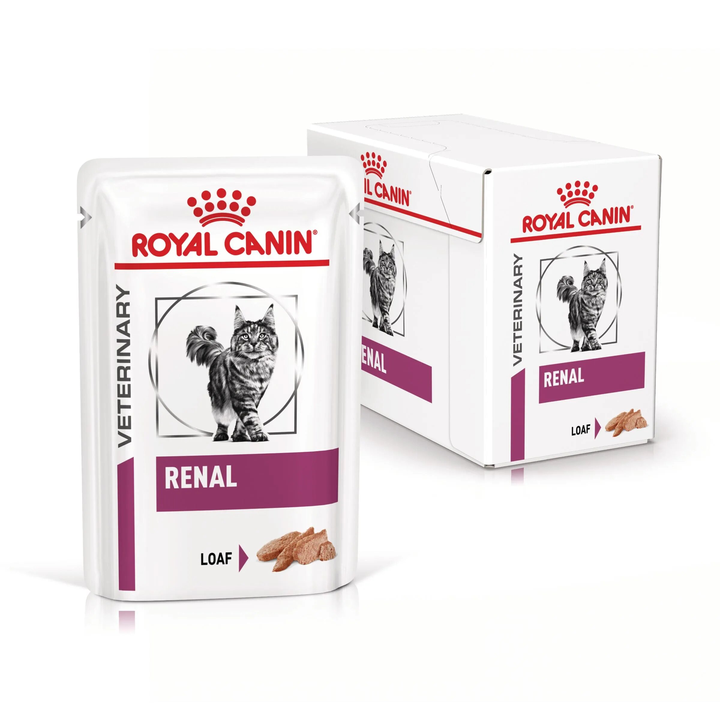 ROYAL CANIN VETERINARY DIET ROYAL CANIN VD Renal Loaf dietă veterinară plic hrană umedă pisici sistem renal (pate) bax 85g x 12buc