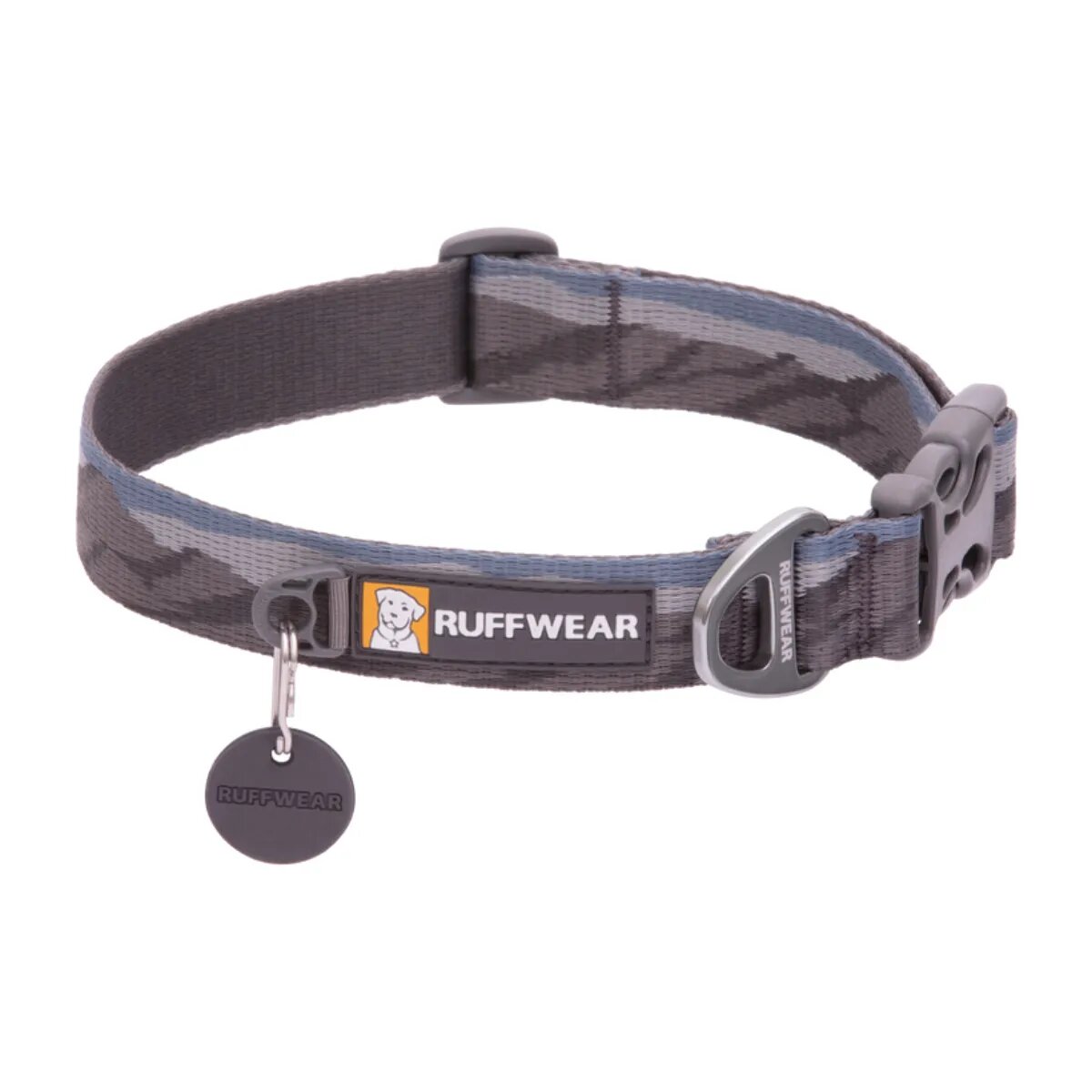 RUFFWEAR Flat Out zgardă bandă câini ajustabilă Flat Out Rocky Mountains zgardă bandă câini ajustabilă albastru și gri S(28-36 x 2cm)