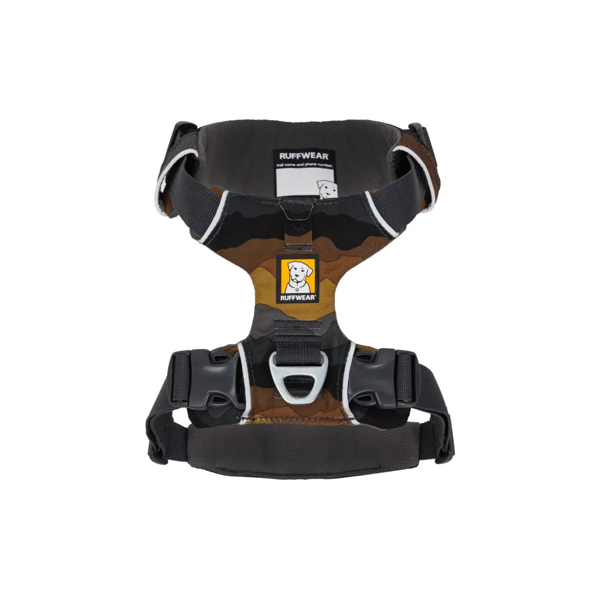 RUFFWEAR Front Rage ham prindere dublă(piept&spate) dresaj câini ajustabil reflectorizant Front Rage Moonlight Mountains ham prindere dublă(piept&spate) dresaj câini ajustabil reflectorizant maro și gri L-XL(81-107cm)