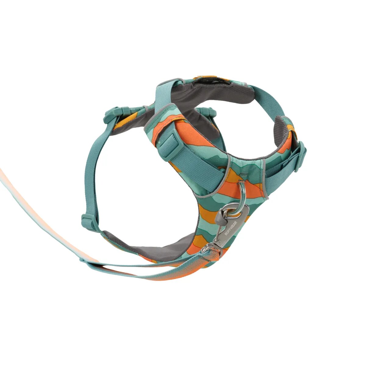 RUFFWEAR Front Rage ham prindere dublă(piept&spate) dresaj câini ajustabil reflectorizant Front Rage Spring Mountains ham prindere dublă(piept&spate) dresaj câini ajustabil reflectorizant verde și portocaliu M(69-81cm)