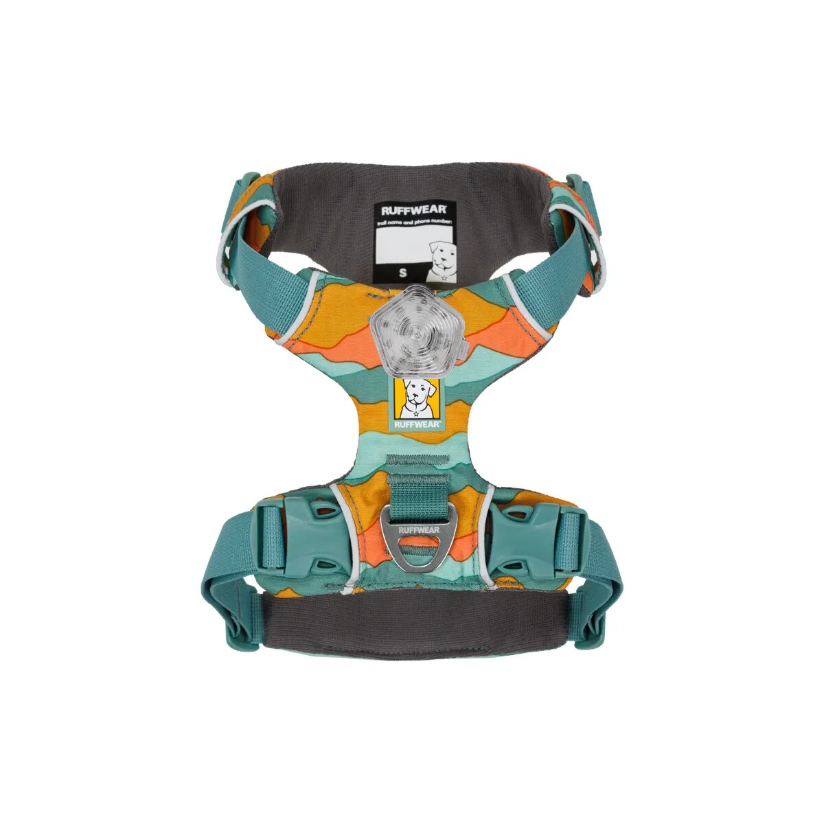 RUFFWEAR Front Rage ham prindere dublă(piept&spate) dresaj câini ajustabil reflectorizant Front Rage Spring Mountains ham prindere dublă(piept&spate) dresaj câini ajustabil reflectorizant verde și portocaliu M(69-81cm)
