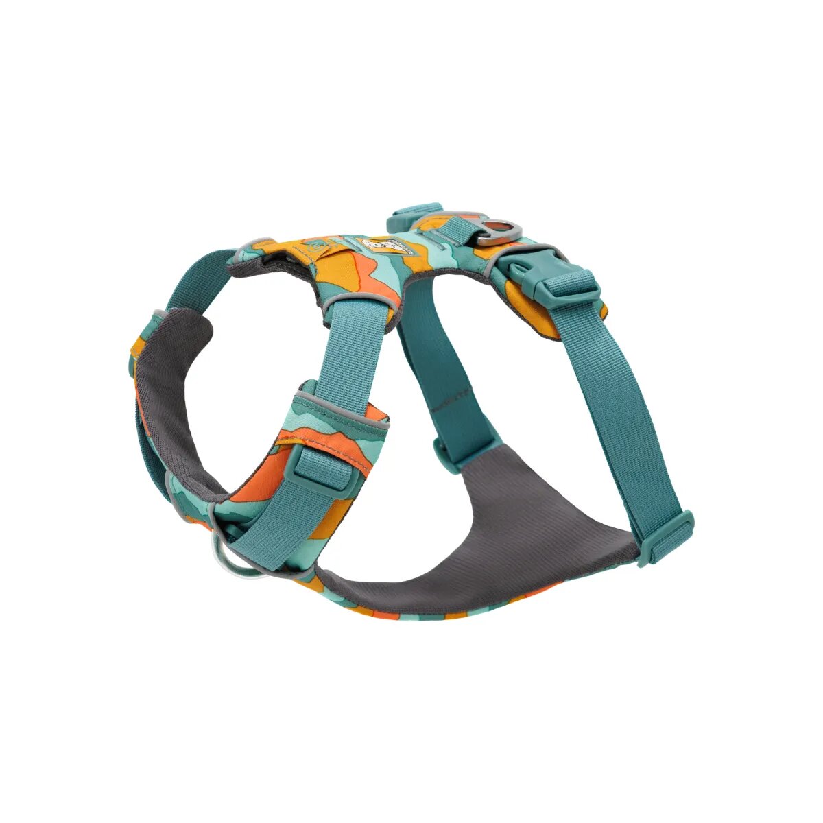 RUFFWEAR Front Rage ham prindere dublă(piept&spate) dresaj câini ajustabil reflectorizant Front Rage Spring Mountains ham prindere dublă(piept&spate) dresaj câini ajustabil reflectorizant verde și portocaliu XS(33-43cm)