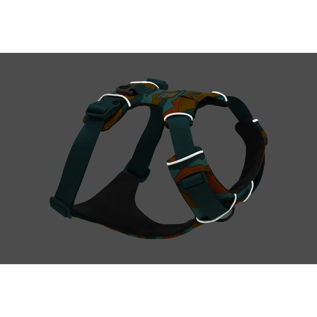 RUFFWEAR Front Rage ham prindere dublă(piept&spate) dresaj câini ajustabil reflectorizant Front Rage Spring Mountains ham prindere dublă(piept&spate) dresaj câini ajustabil reflectorizant verde și portocaliu XS(33-43cm)