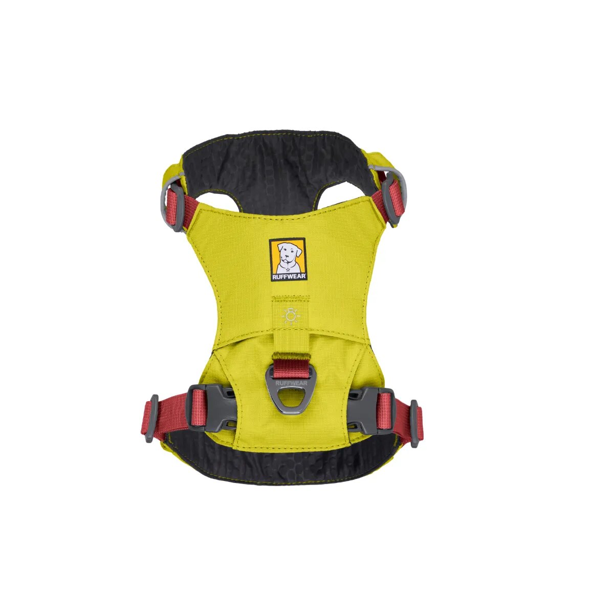 RUFFWEAR Hi & Light ham prindere dublă(piept&spate) câini ajustabil reflectorizant Hi & Light Lichen Green ham prindere dublă(piept&spate) câini ajustabil reflectorizant verde S(56-69cm)