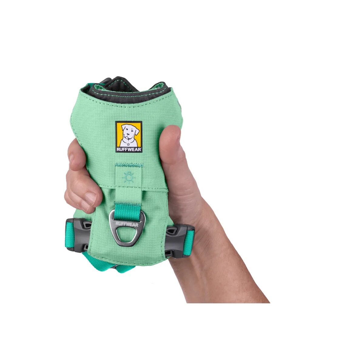 RUFFWEAR Hi & Light ham prindere dublă(piept&spate) câini ajustabil reflectorizant Hi & Light Sage Green ham prindere dublă(piept&spate) câini ajustabil reflectorizant verde M(69-81cm)