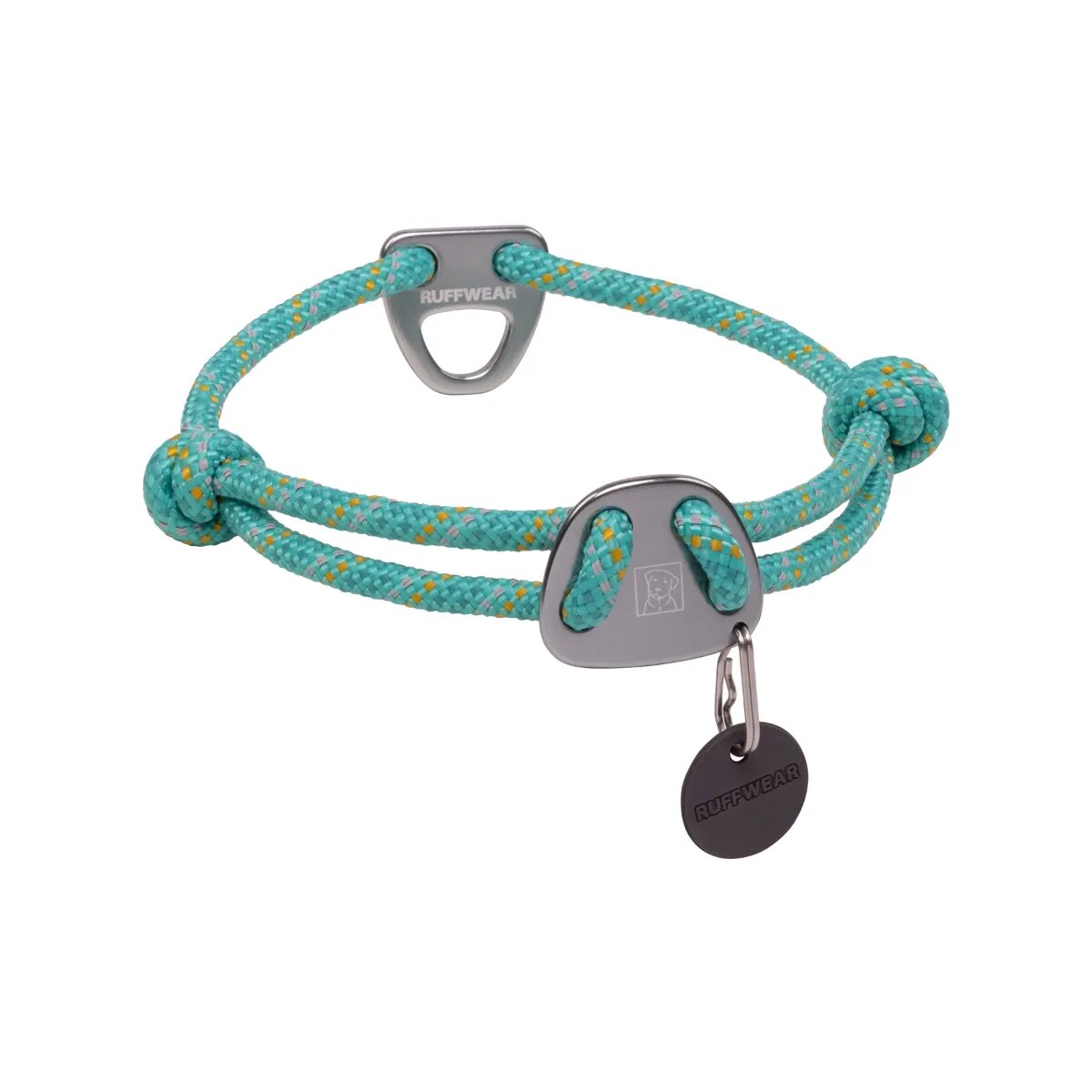 RUFFWEAR Knot a Collar zgardă cordelină sport câini ajustabilă reflectorizantă Knot a Collar Aurora Teal zgardă cordelină sport câini ajustabilă reflectorizantă turcoaz L(51-66 x 0.7cm)