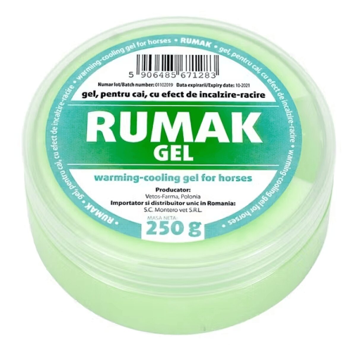 RUMAK Gel Încălzire și Răcire supliment sistem articular câini gel Gel Încălzire și Răcire L-XL supliment sistem articular câini flacon 250g gel