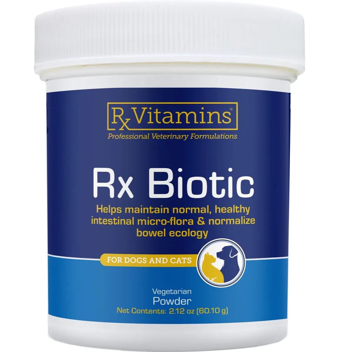 Rx Vitamins Biotic supliment sistem digestiv & probiotice câini pudră Biotic supliment sistem digestiv & probiotice câini și pisici flacon 60.1g pudră