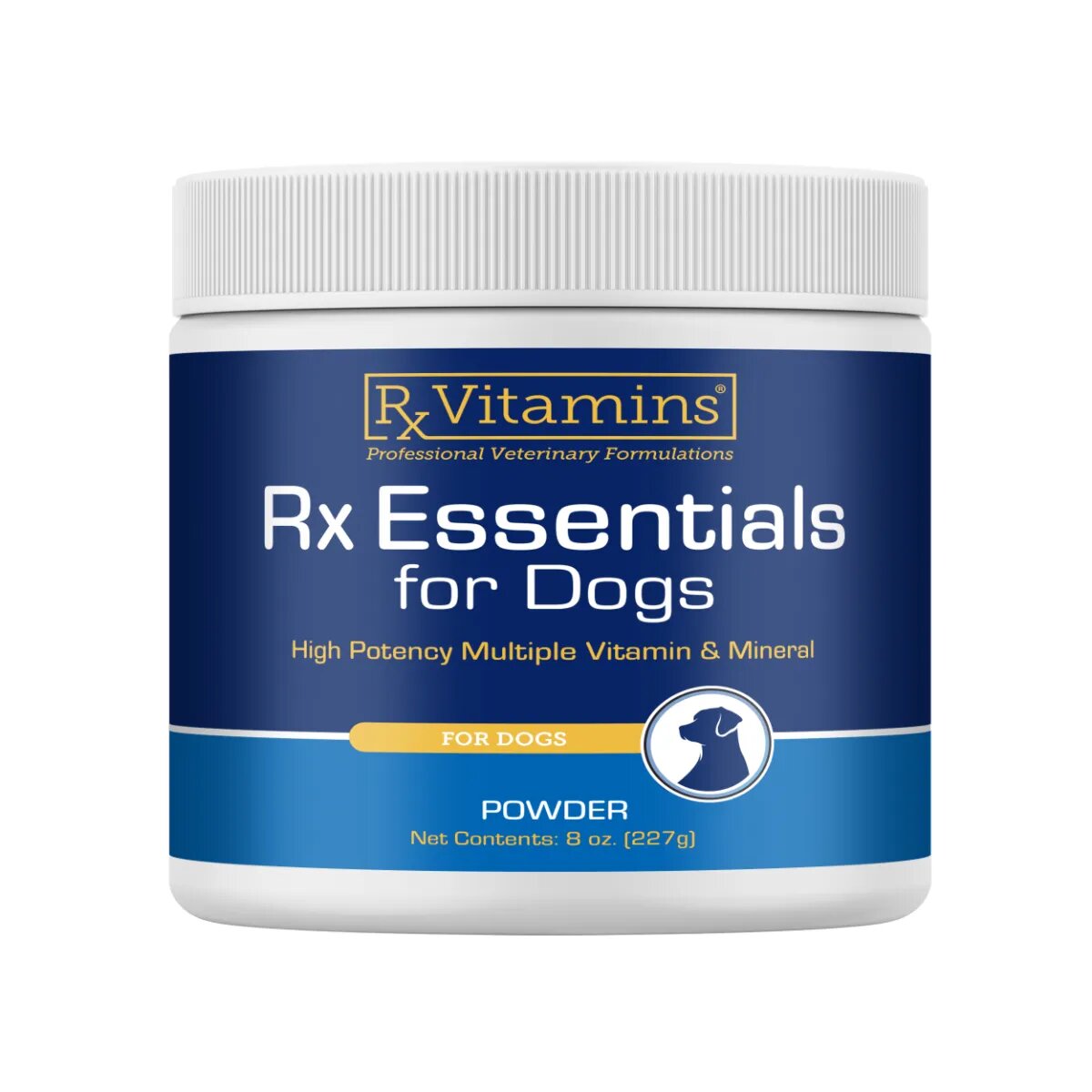 Rx Vitamins Essentials multivitamine câini pudră Essentials XS-XL multivitamine câini flacon 226.8g pudră