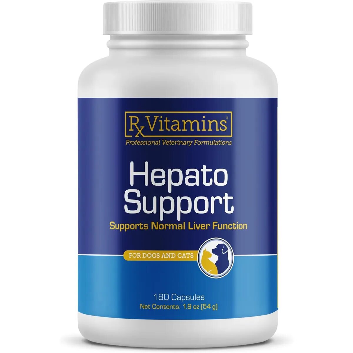 Rx Vitamins Hepato Support supliment sistem hepatic câini capsule Hepato Support supliment sistem hepatic câini și pisici flacon 180 capsule