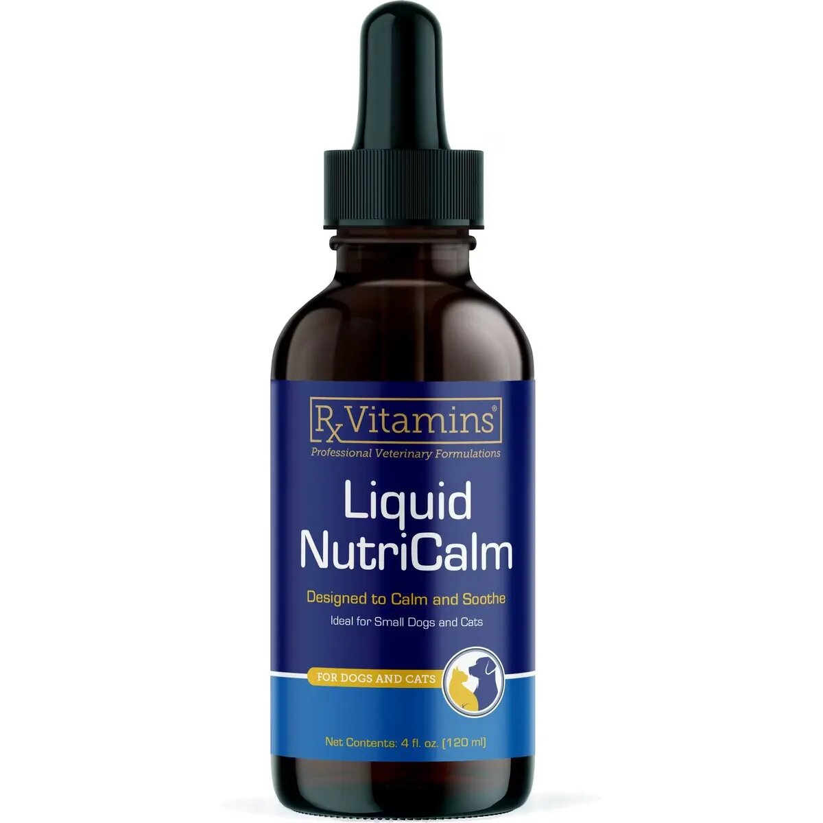 Rx Vitamins Liquid NutriCalm supliment sistem nervos & calmante câini suspensie orală Liquid NutriCalm supliment sistem nervos & calmante câini și pisici flacon 120ml suspensie orală