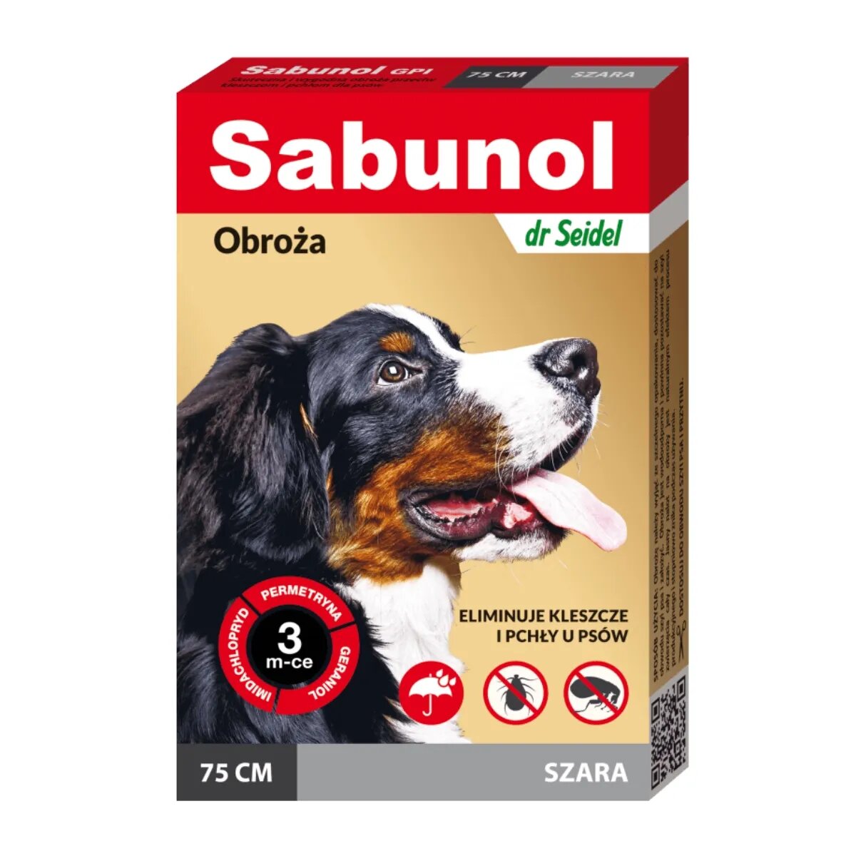 Sabunol GPI deparazitare externă câini zgardă L-XL(25 - 50kg) 75 cm gri 1buc