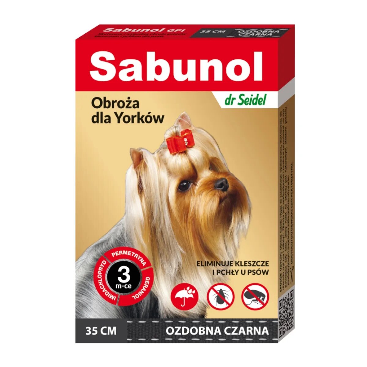 Sabunol GPI deparazitare externă câini zgardă XS-S(2 - 10kg) 35 cm negru 1buc