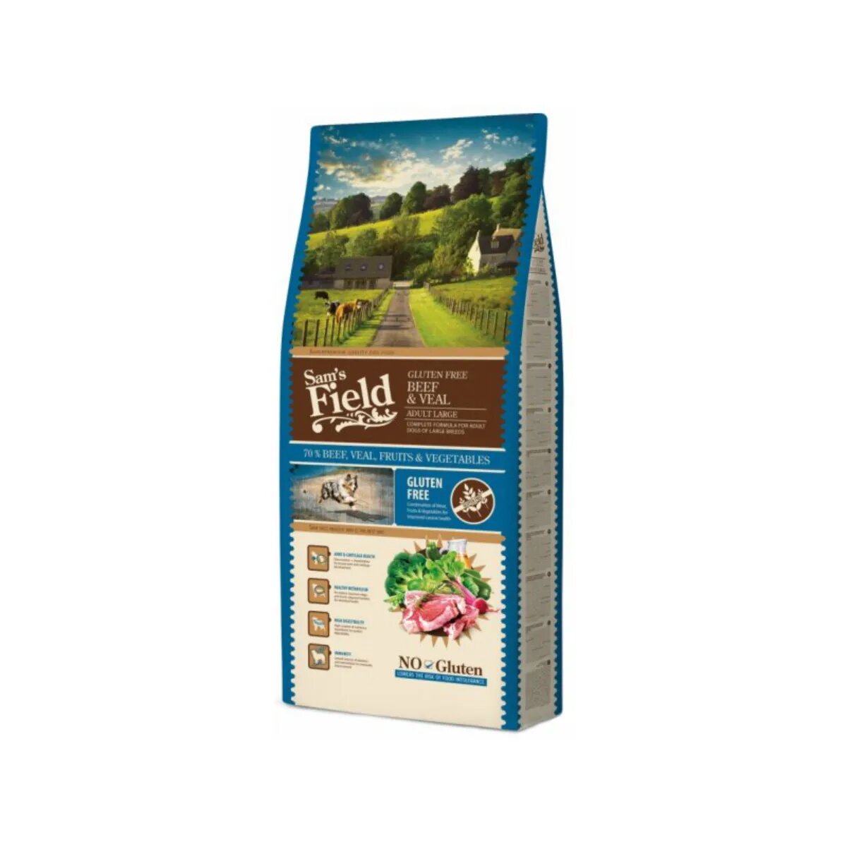 Sam's Field Adult Large L-XL Vită și Vițel hrană uscată câini 13kg
