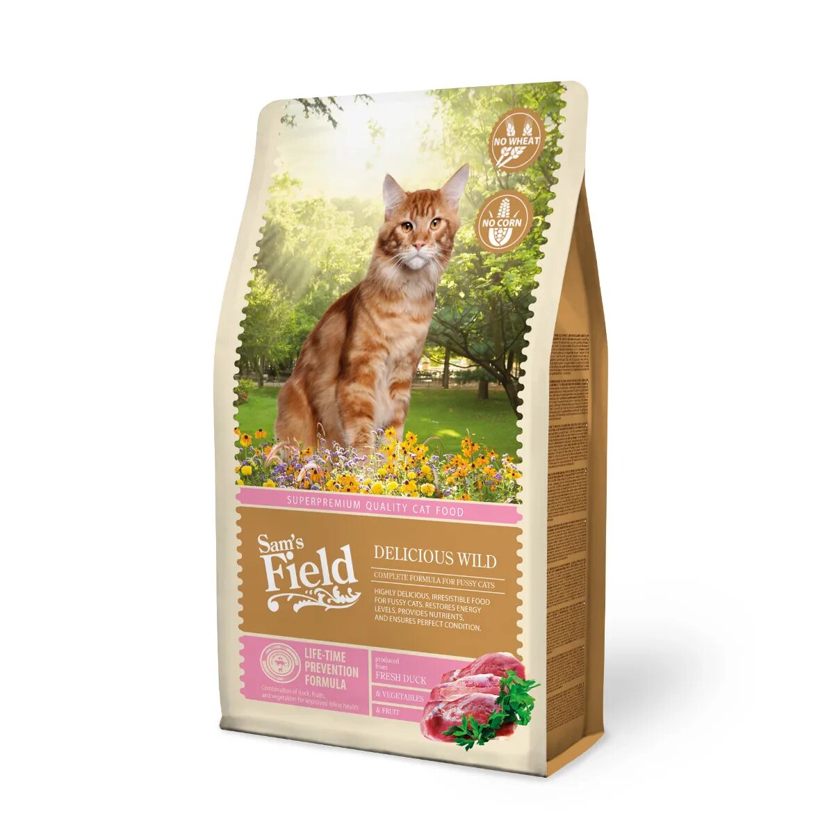 Sam's Field Delicious Wild Rață hrană uscată pisici 2.5kg