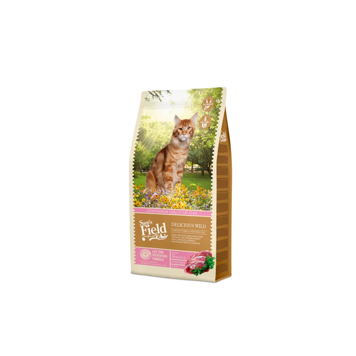 Sam's Field Delicious Wild Rață hrană uscată pisici 7.5kg