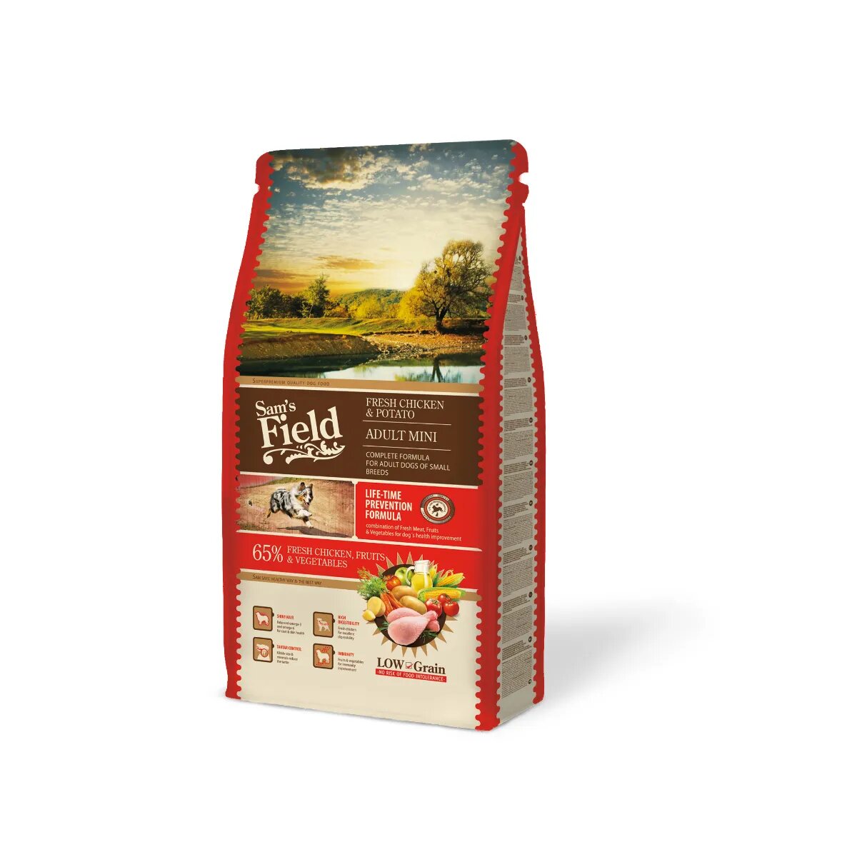 Sam's Field Fresh Adult Mini XS-S Pui și Cartofi hrană uscată conținut redus cereale câini 8kg