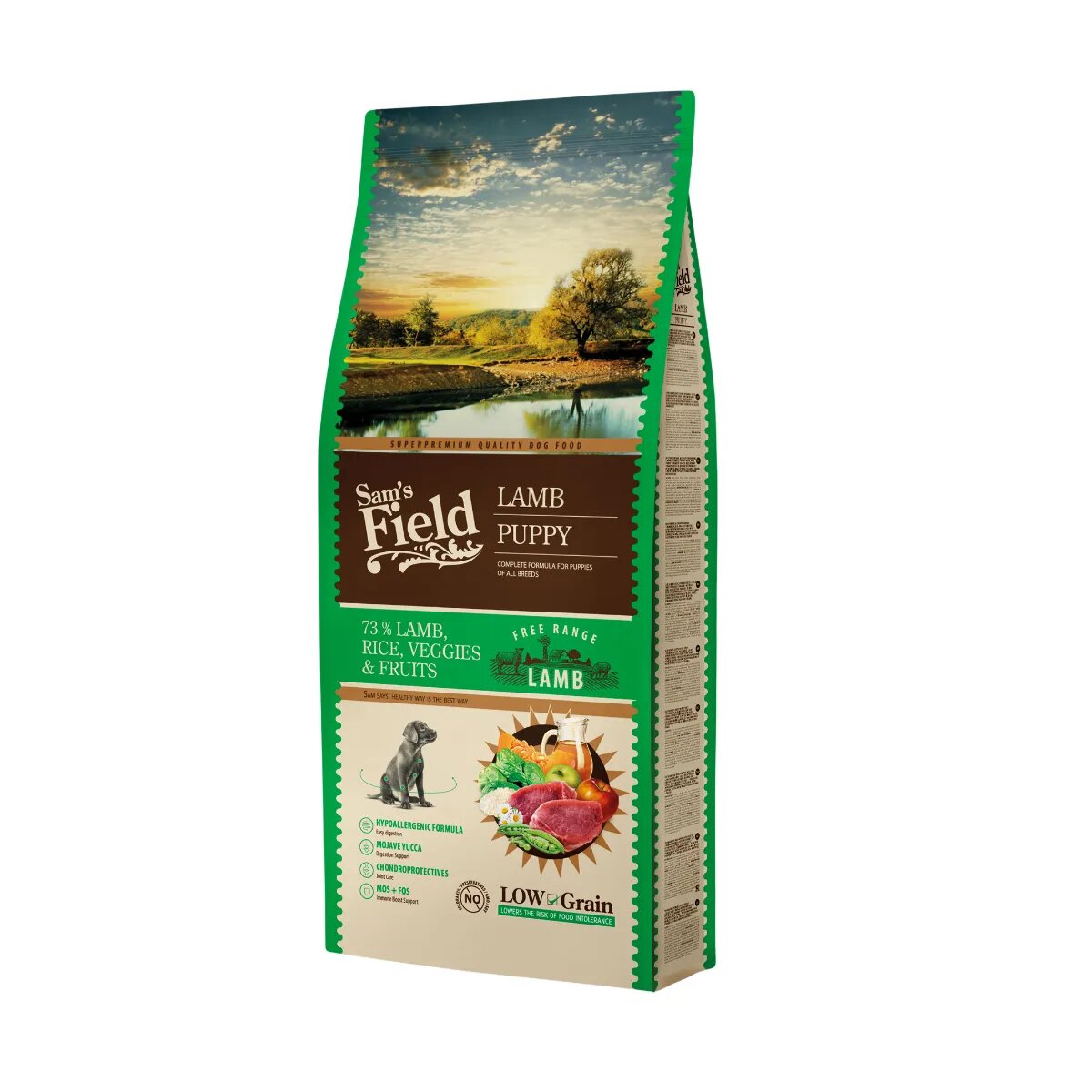 Sam's Field Puppy XS-XL Miel hrană uscată conținut redus cereale câini junior 13kg