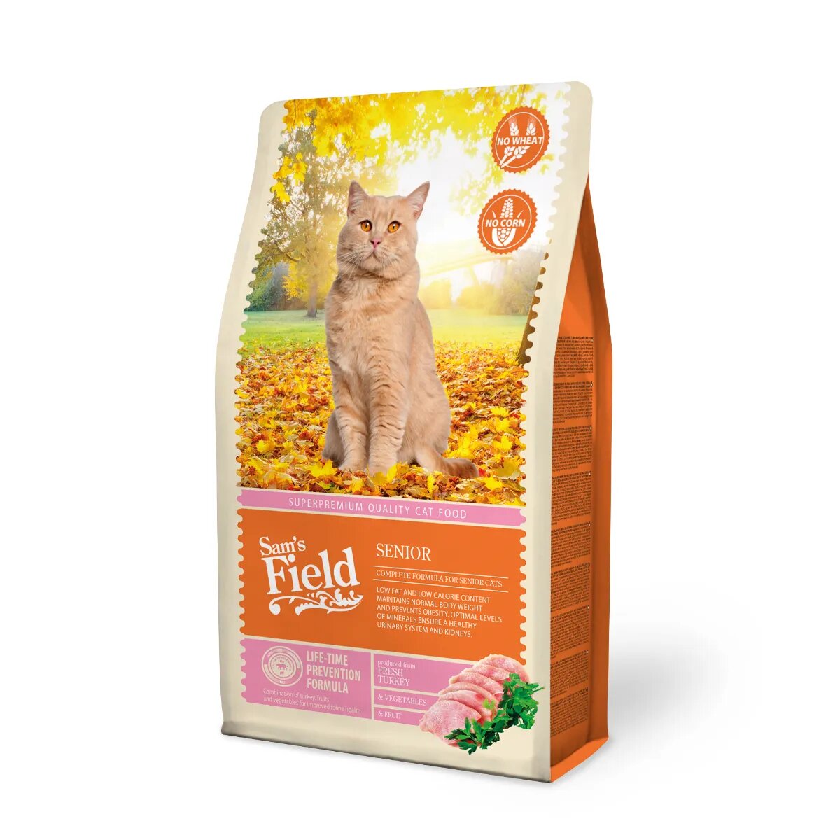 Sam's Field Senior Curcan hrană uscată pisici senior 2.5kg