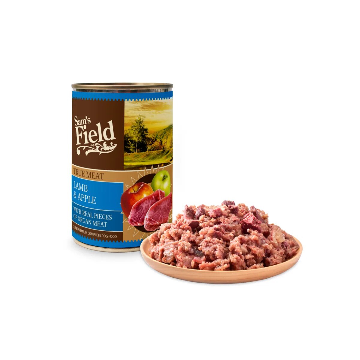 Sam's Field True Meat XS-XL Miel și Măr conservă hrană umedă fără cereale câini (în aspic) 400g