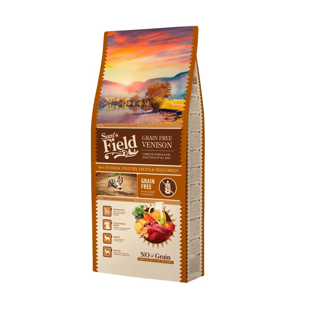 Sam's Field XS-XL Căprioară hrană uscată fără cereale câini 13kg