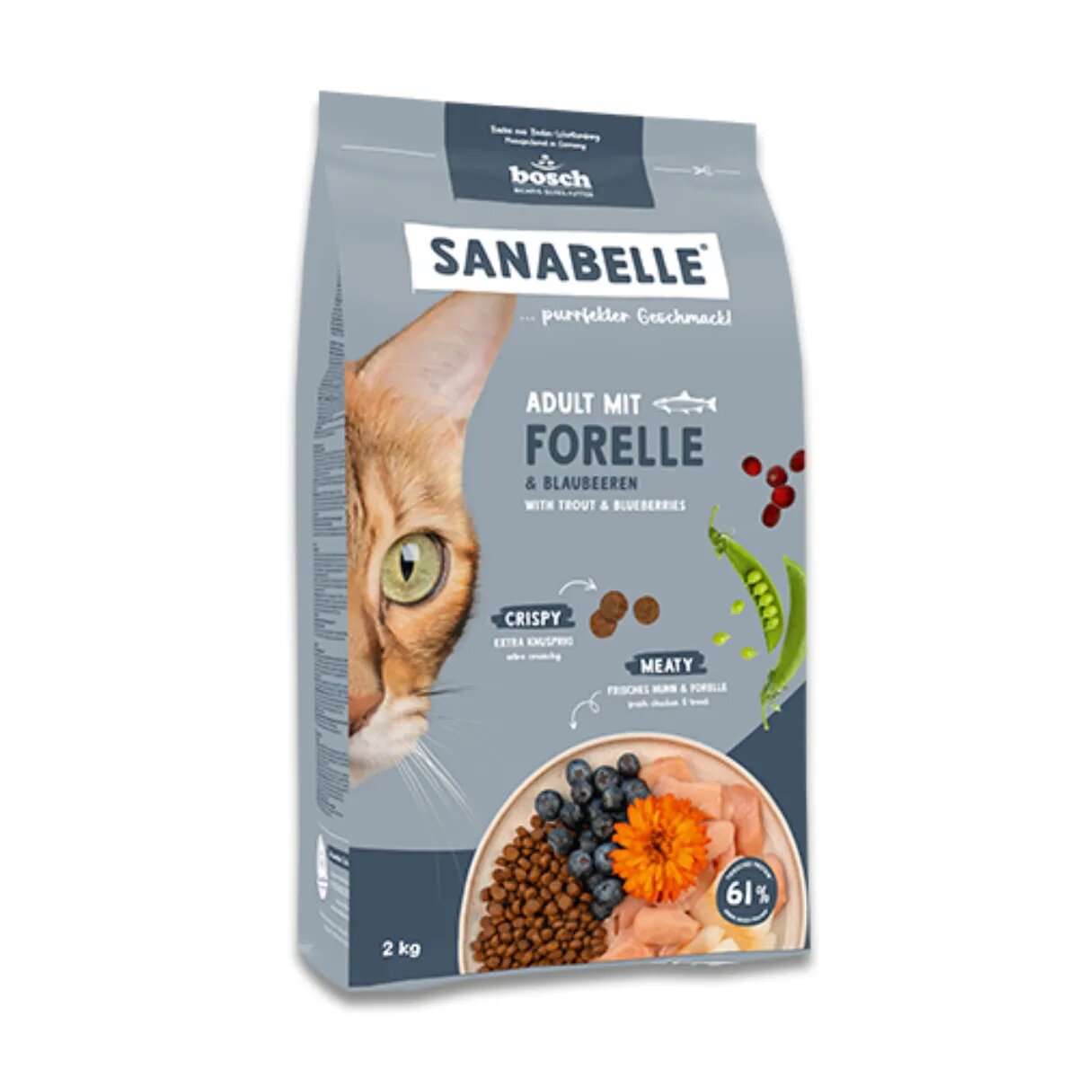 Sanabelle Adult Păstrăv și Afine hrană uscată pisici 8kg