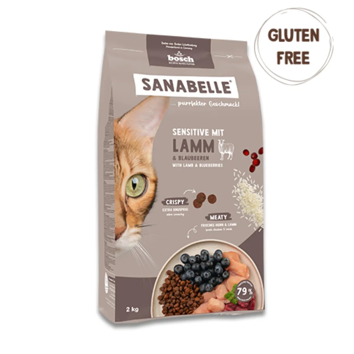 Sanabelle Sensitive Miel și Afine hrană uscată pisici sistem digestiv 8kg