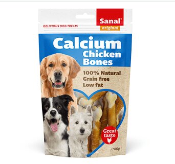 Sanal Caine cu Oase de Pui & Calciu 80 g