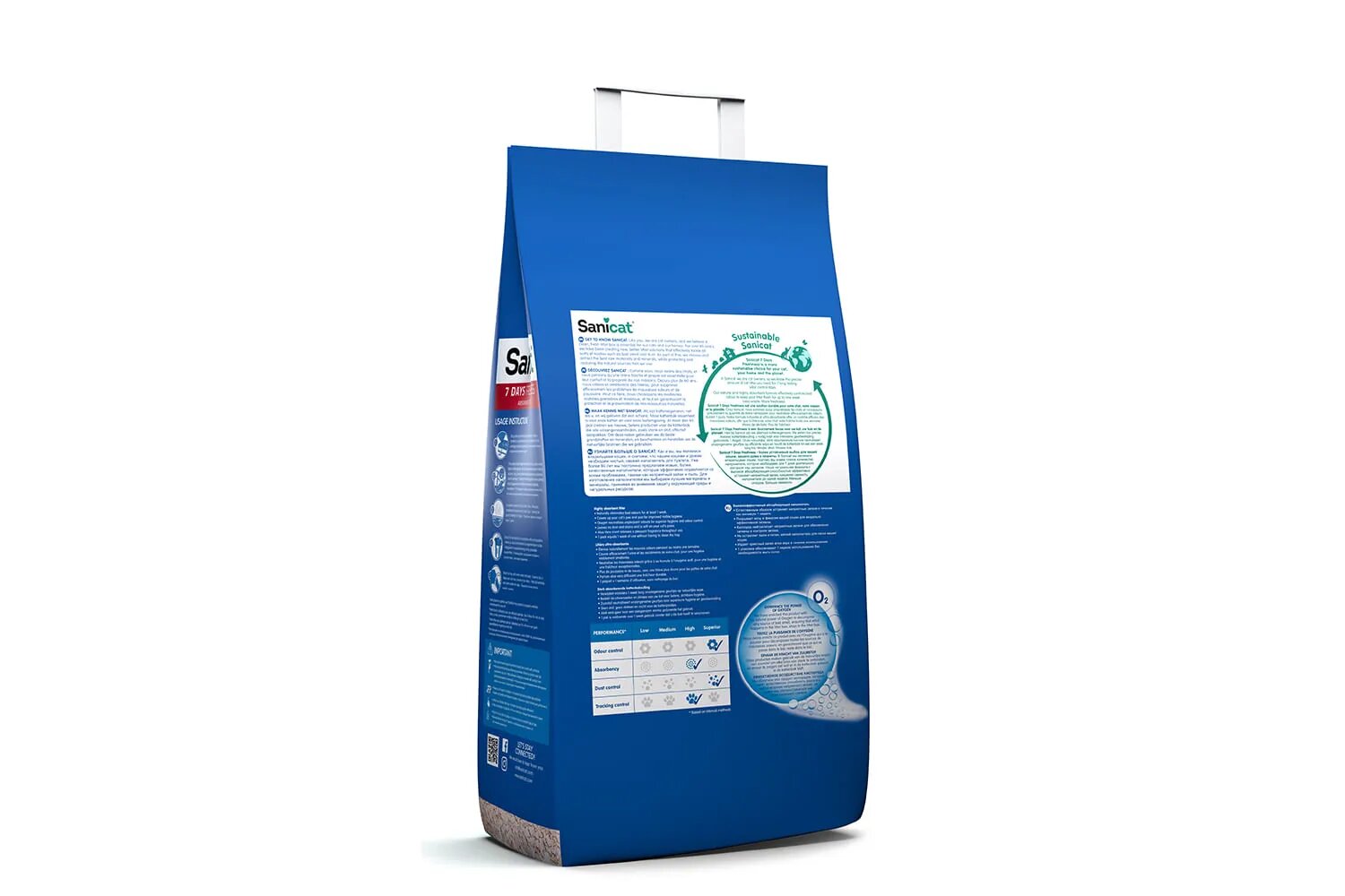 Sanicat 7Days Aloe Vera așternut igienic pisici granule bentonită aglomerant neutralizare mirosuri 4l