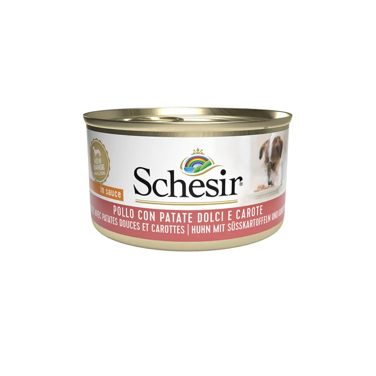 Schesir Complementary Adult Small XS-S Pui și Morcov conservă hrană umedă câini (în aspic) 85g