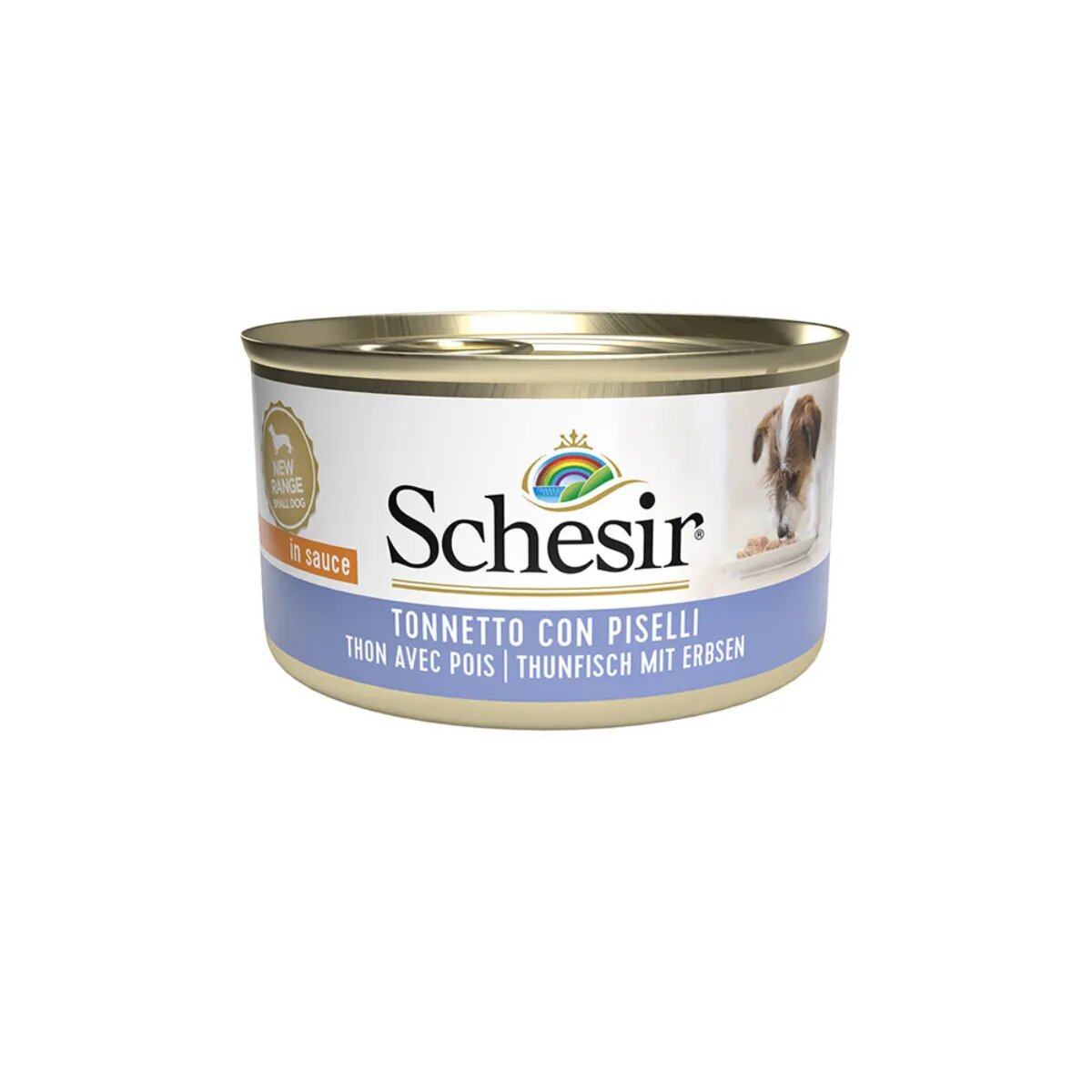 Schesir Complementary Adult Small XS-S Ton și Mazăre conservă hrană umedă câini (în aspic) 85g