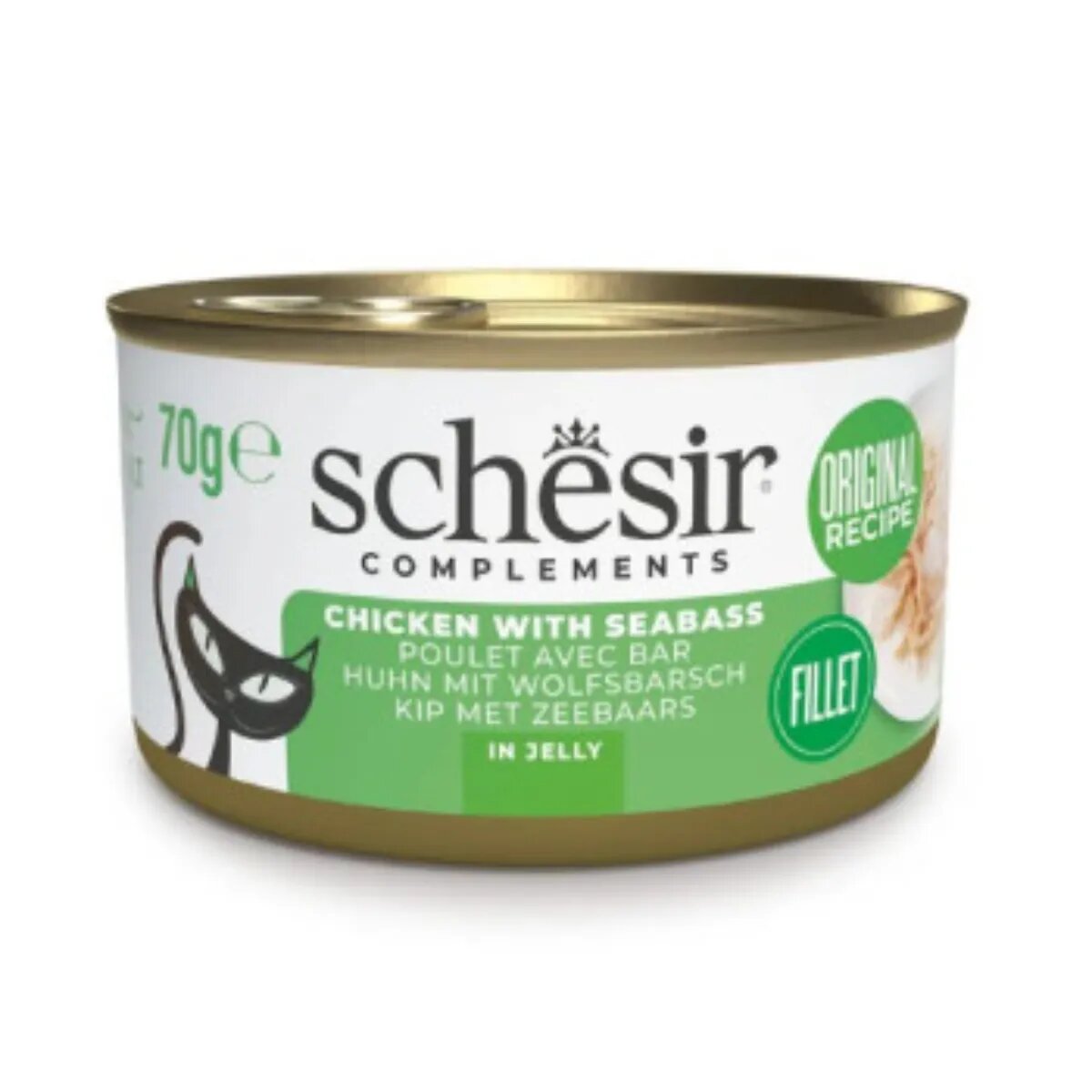 Schesir Complementary In Jelly Pui și Biban conservă hrană umedă pisici (în aspic) 70g