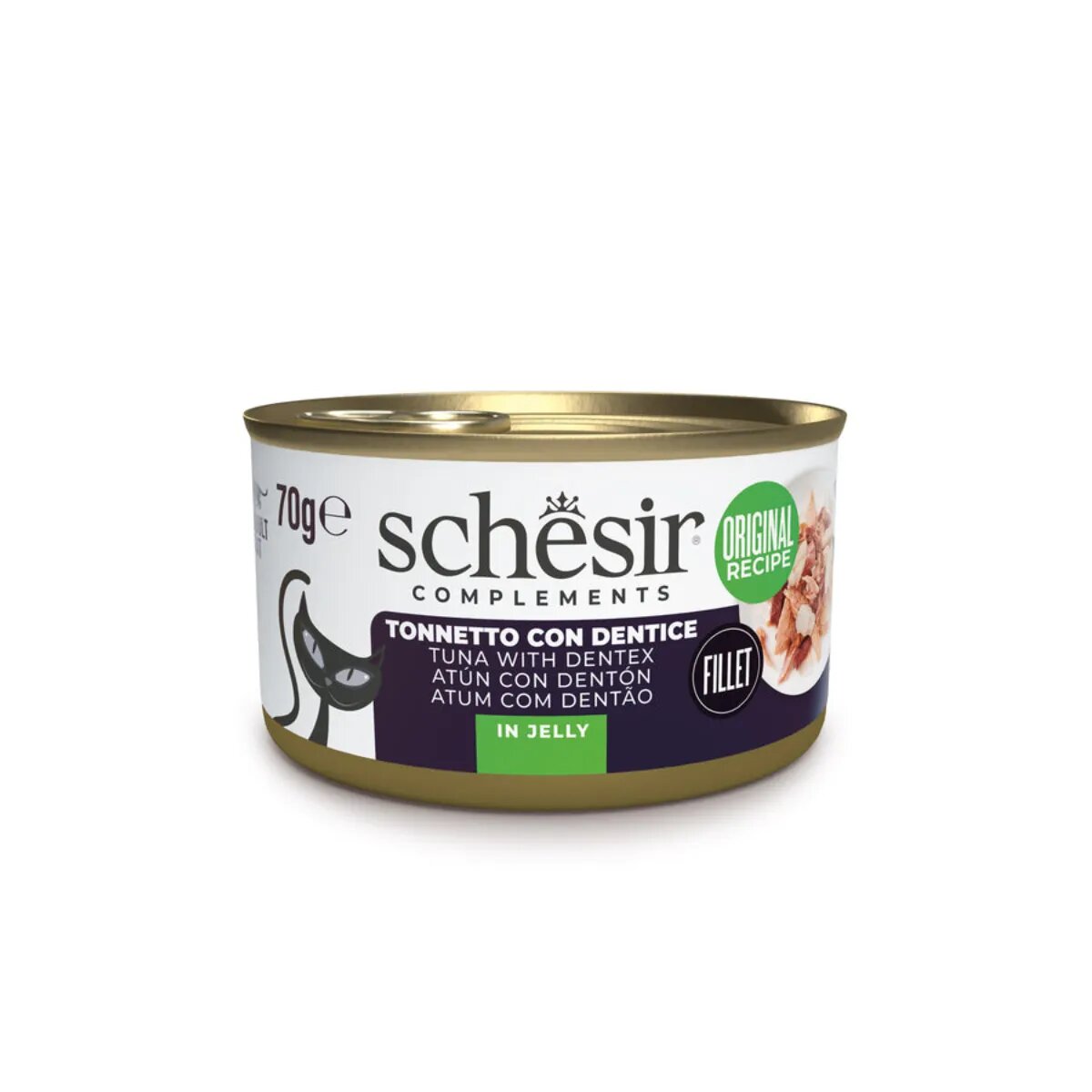 Schesir Complementary In Jelly Ton și Știucă conservă hrană umedă pisici (în aspic) 70g